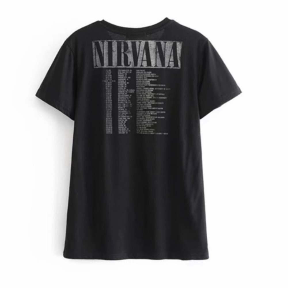 SOLD OUT Black Nirvana Angel Tour Concert Vintage T-Shirt - Picture 3 of 4
